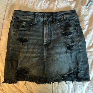 Black Denim Skirt